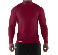 Under Armour Men's ColdGear® Fitted Long Sleeve Mock, Maroon