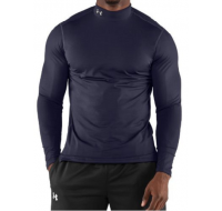 Under Armour Men's ColdGear® Fitted Long Sleeve Mock, Midnight Navy