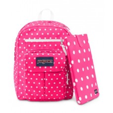 JanSport Digital Student Back Pack, Fluorescent Pink Spots
