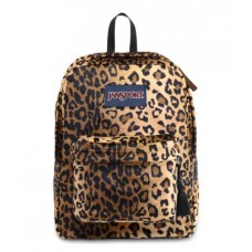 JanSport High Stakes Backpack, Black/Beige Plush Cheetah