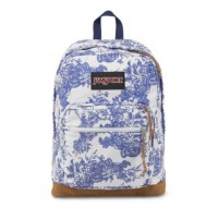 JanSport Right Pack Expressions Backpack, White/Blue Wash Vintage Floral