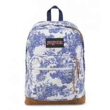 JanSport Right Pack Expressions Backpack, White/Blue Wash Vintage Floral