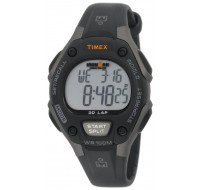 Timex Unisex T5E961 Ironman Traditional 30-Lap Black and Gray Resin Strap Watch