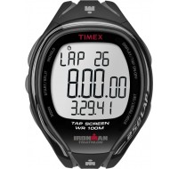 Timex Men's T5K588 Ironman Sleek 250-Lap TapScreen Black/Gray Resin Strap Watch