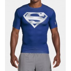 Under Armour Men's Chrome Compression Short Sleeve Shirt, Superman