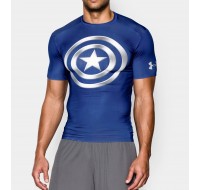 Under Armour Men's Chrome Compression Short Sleeve Shirt, Captain America